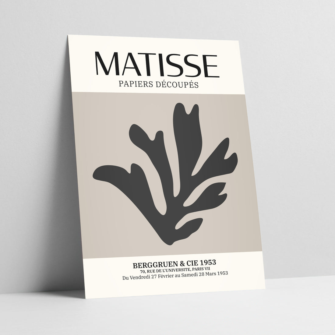 Bold Contrast Matisse Leaf Silhouette - Henri Matisse Art Print