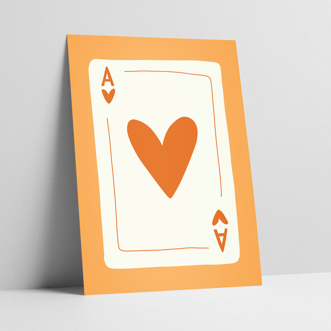 Ace of Hearts Bold Playing Card Art Print