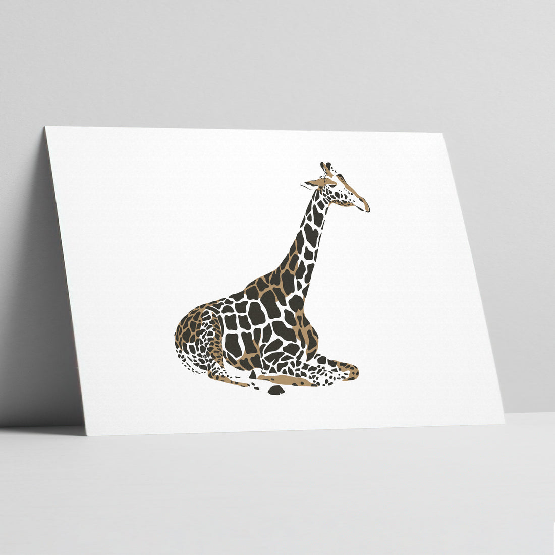 Giraffe Repose: Serengeti Solace Art Print