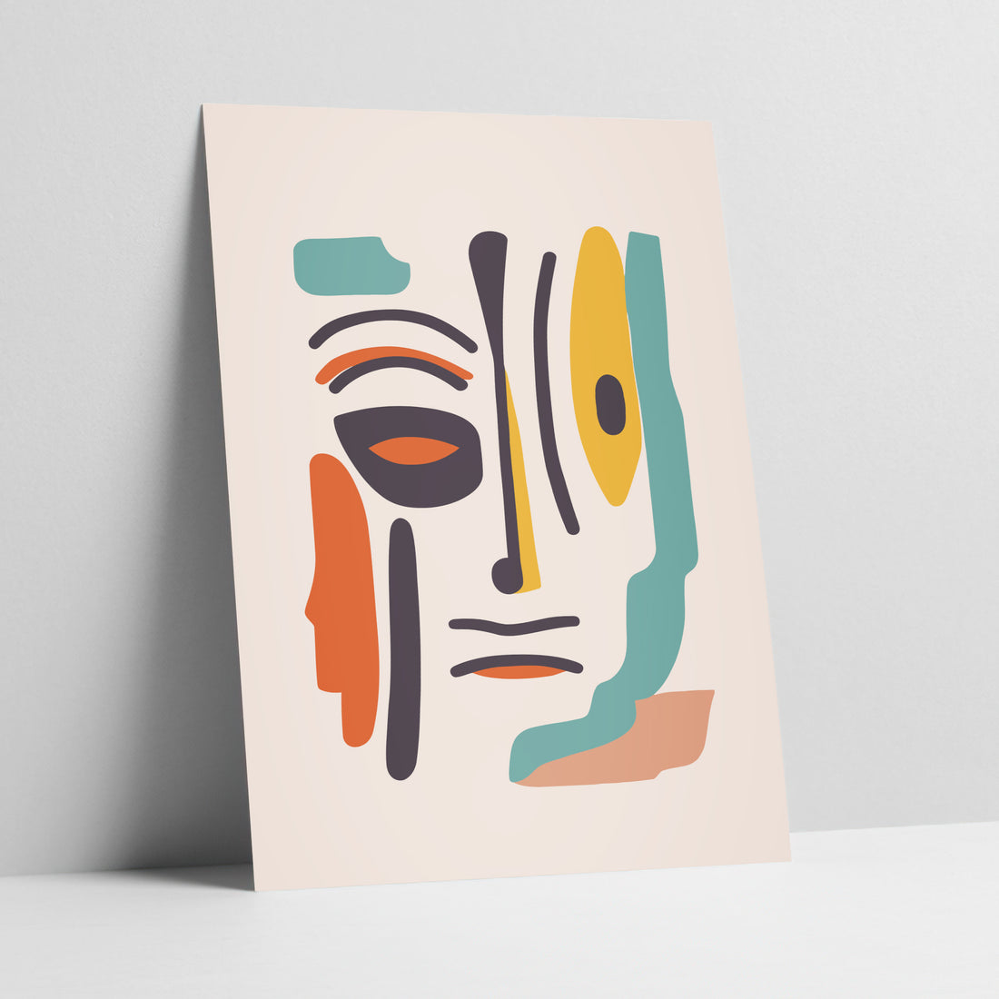 Earthy Vision - Face Abstract Art Print
