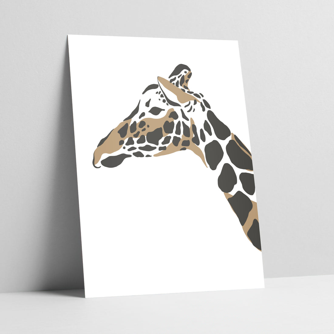 Giraffe Essence: Savannah's Noble Silhouette Art Print