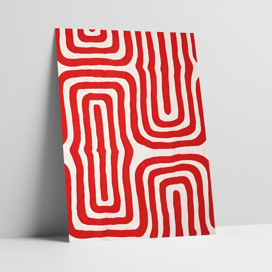 Bold Red Geometric Pattern Art Print