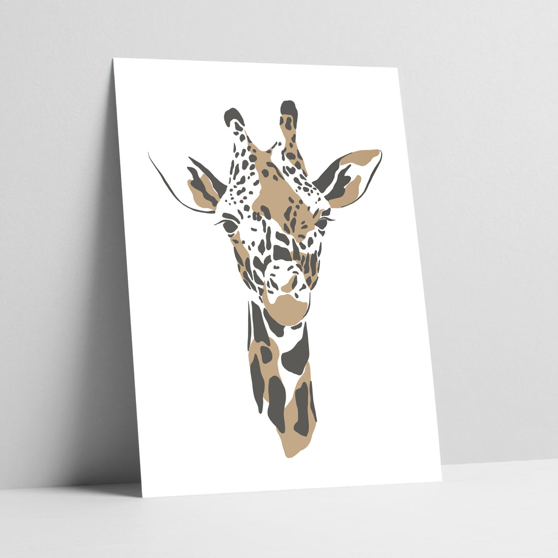 Giraffe Whimsy: Savannah's Charming Muse Art Print