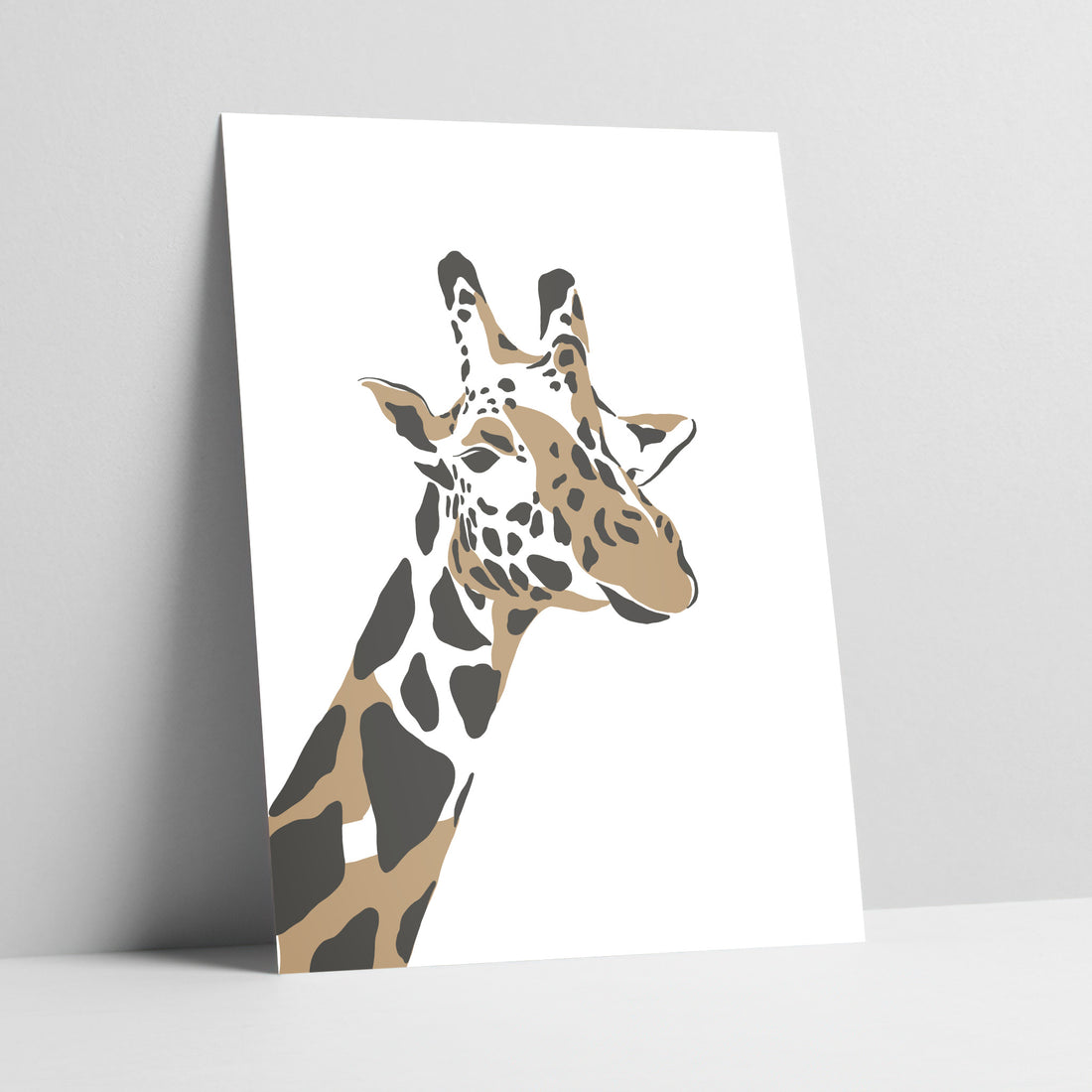 Giraffe Gaze: Savannah Sentinel Art Print