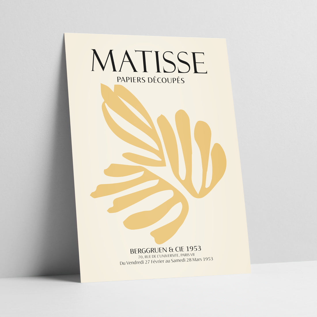 Golden Cut Out Leaf Design - Henri Matisse Art Print