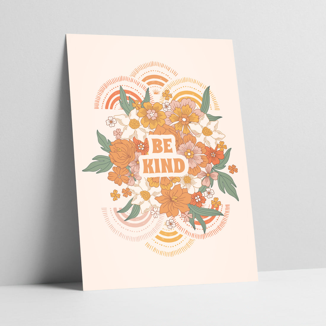 Be Kind Floral Art Print