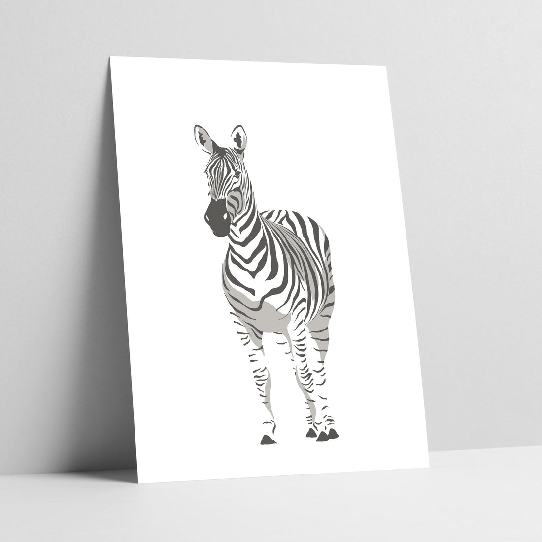 Zebra Zen: Monochrome Majesty Art Print