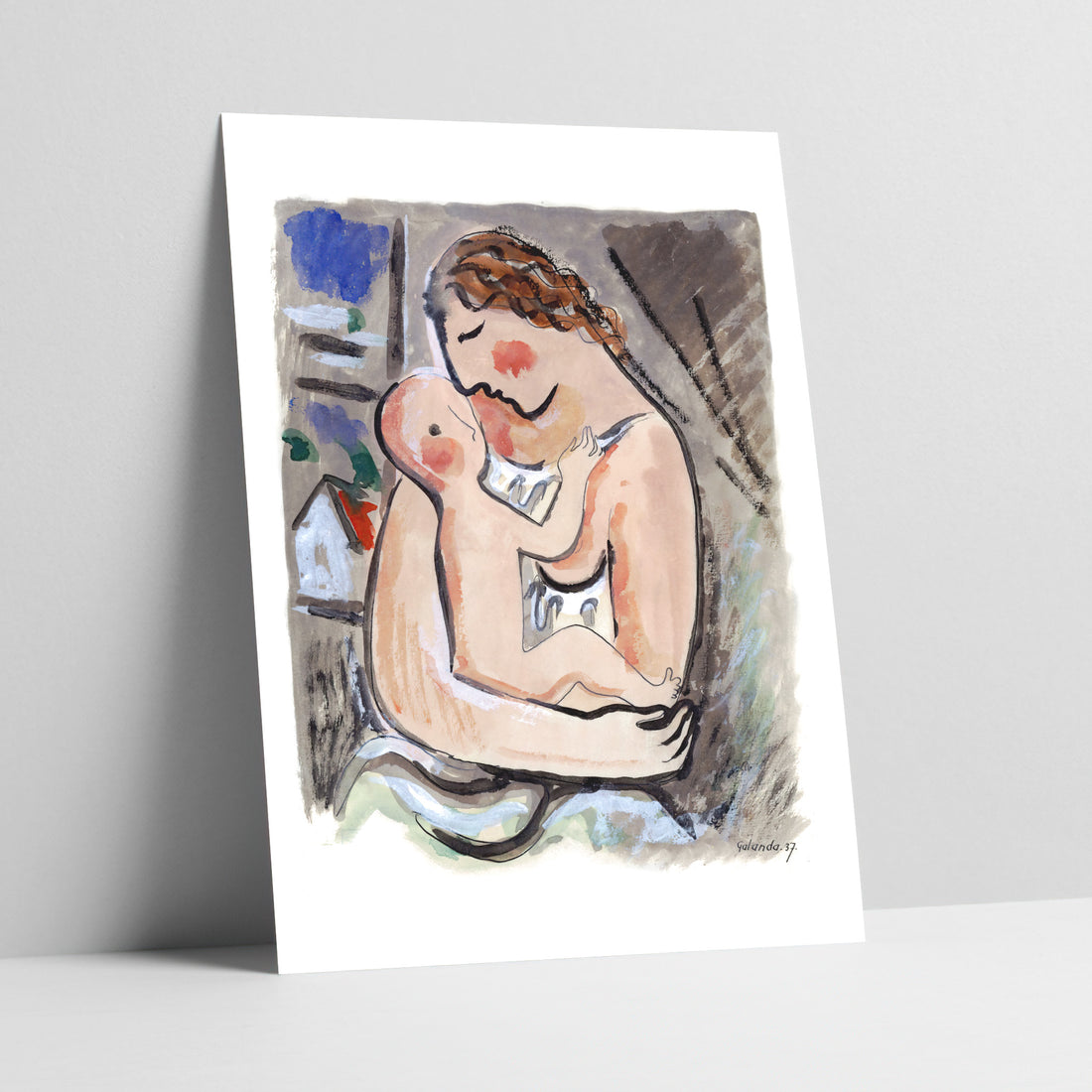 Mother with a Child Art Print
