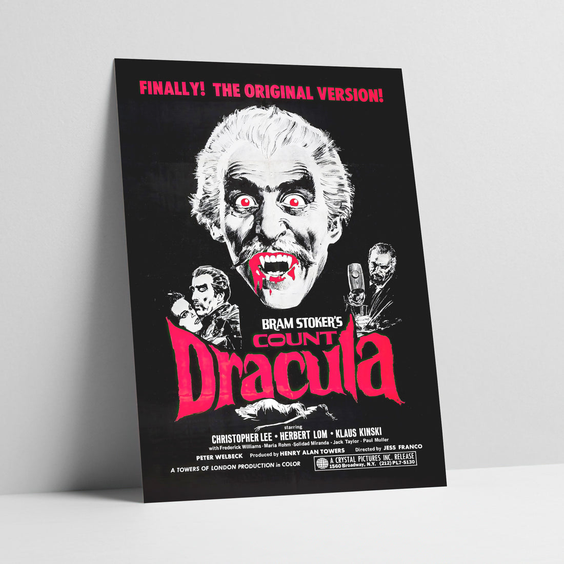 Count Dracula Vintage Movie Poster Art Print
