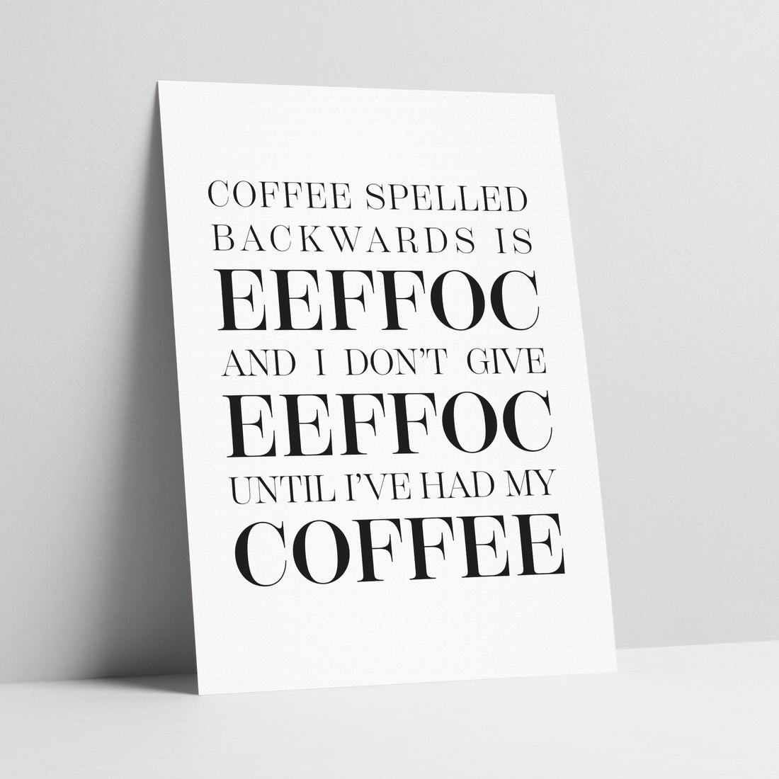 Coffee - Kitchen Typography Art Print