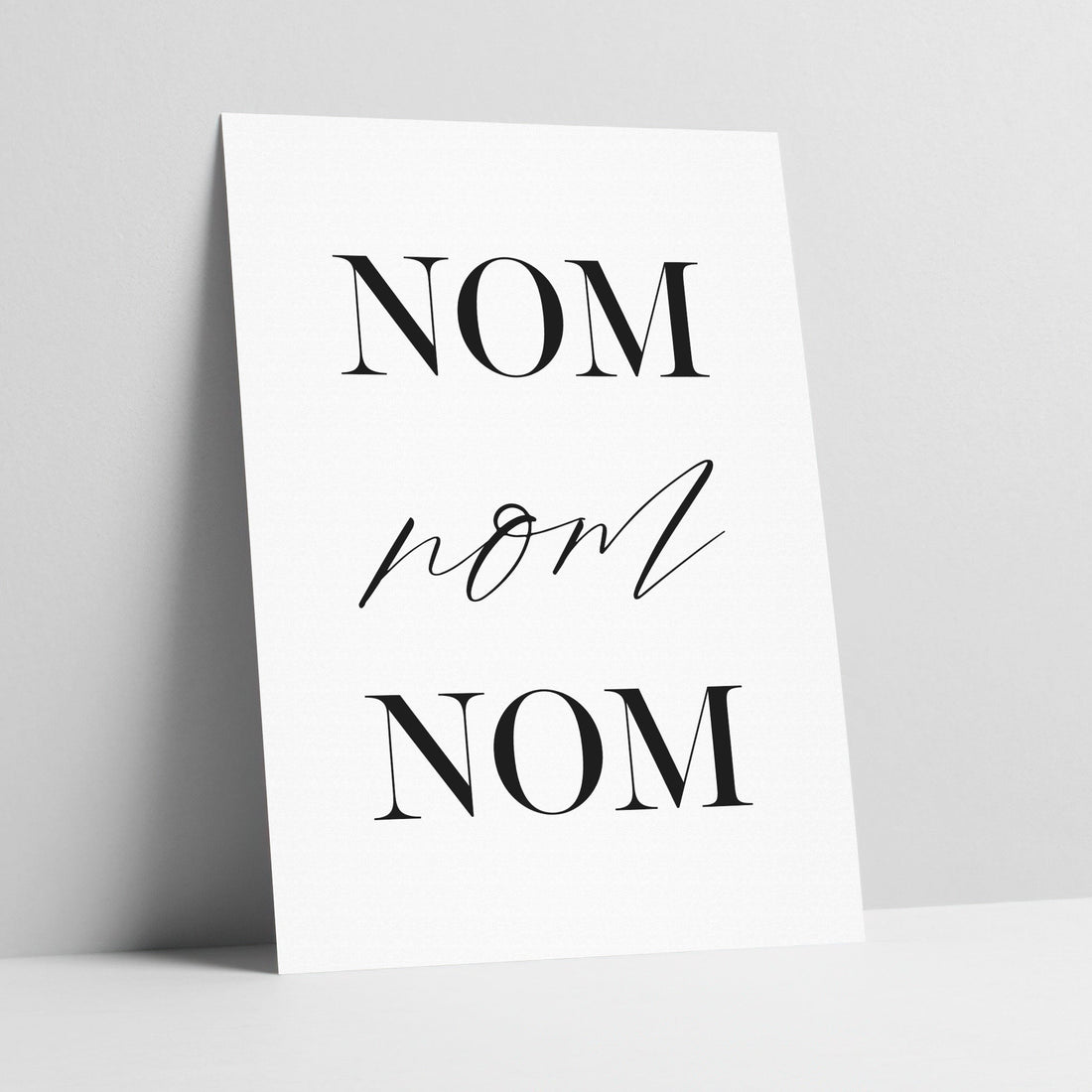 Nom Nom Nom - Kitchen Typography Art Print