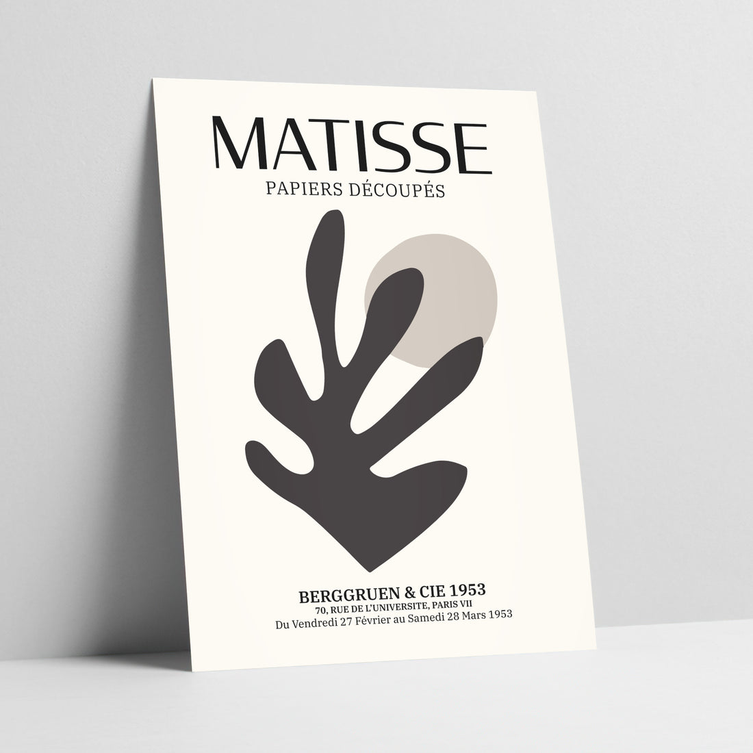 Sophisticated Silhouette Matisse Inspired Leaf - Henri Matisse Art Print