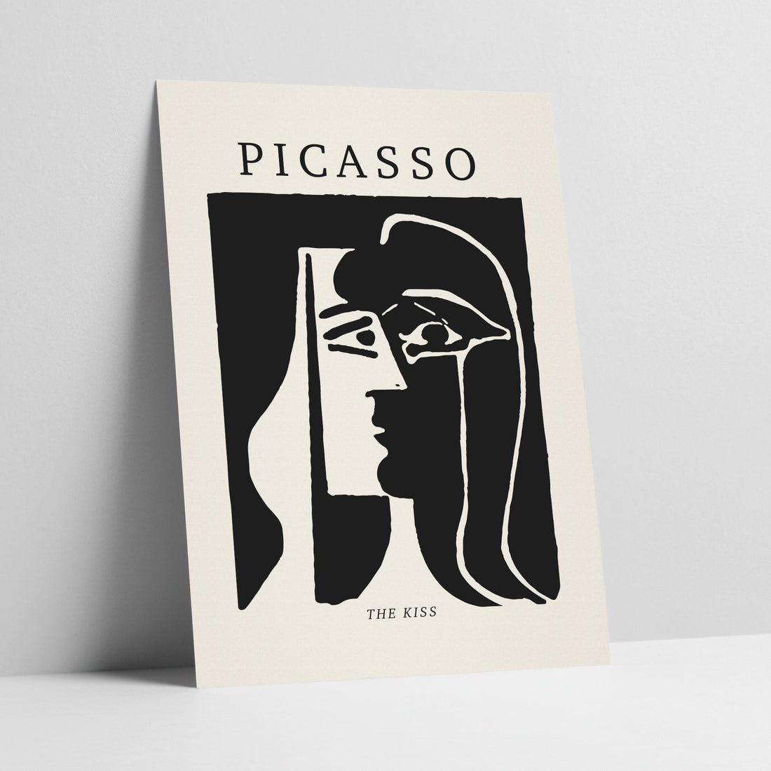 Picasso The Kiss Black Art Print