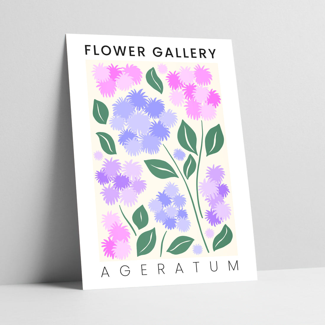 Flower Gallery: Ageratum Art Print