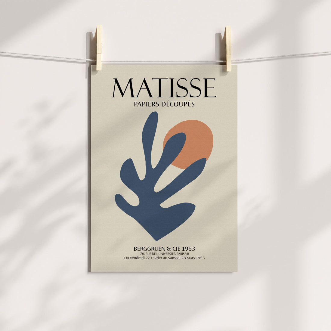 Modernist Cut Out Leaf and Circle - Henri Matisse Printable Art