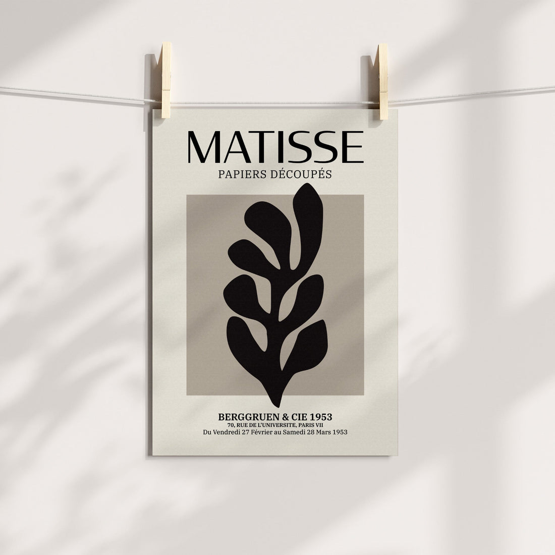 Minimalist Matisse Leaf Illustration - Henri Matisse Printable Art
