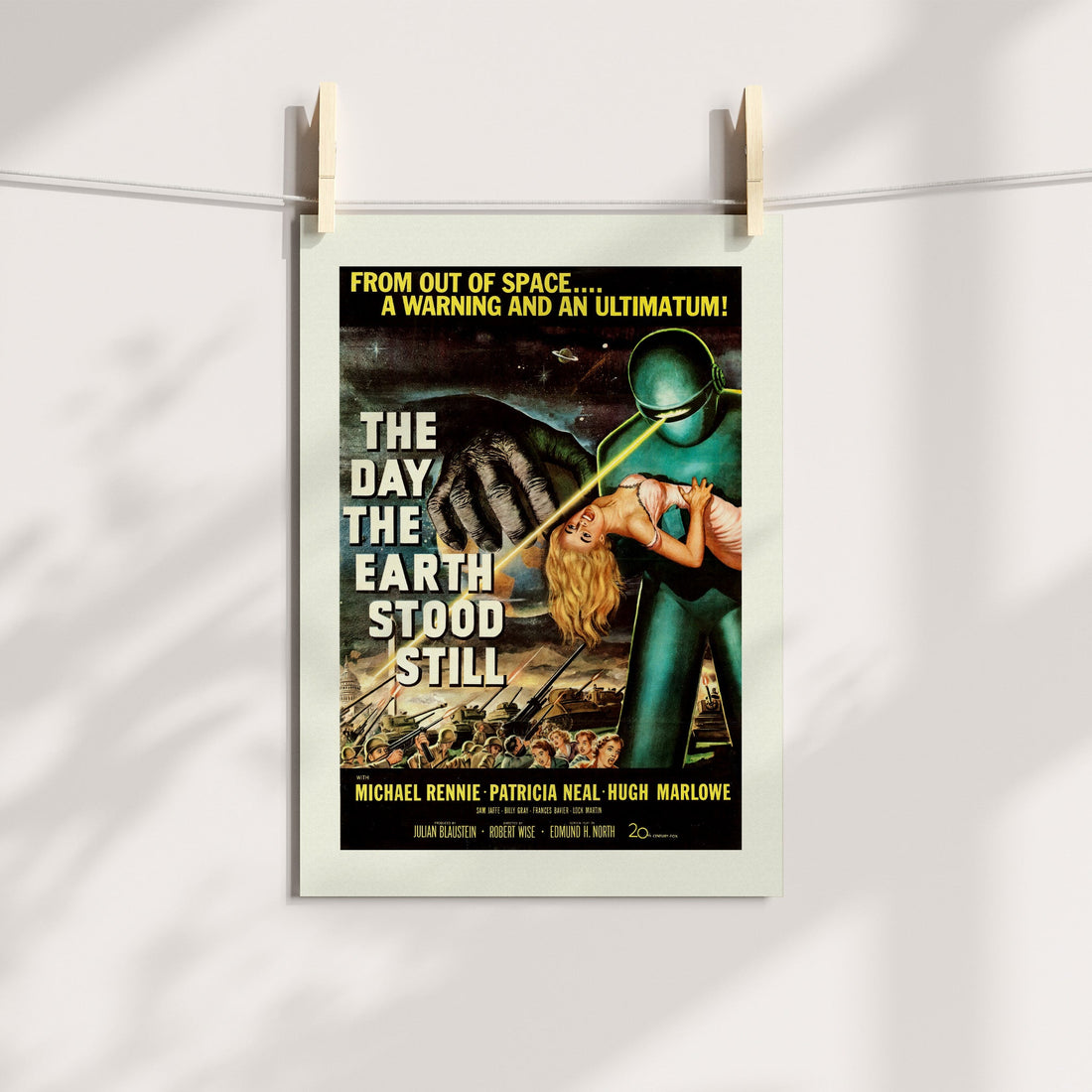 The Day the Earth Stood Still Vintage Movie Poster Printable Art