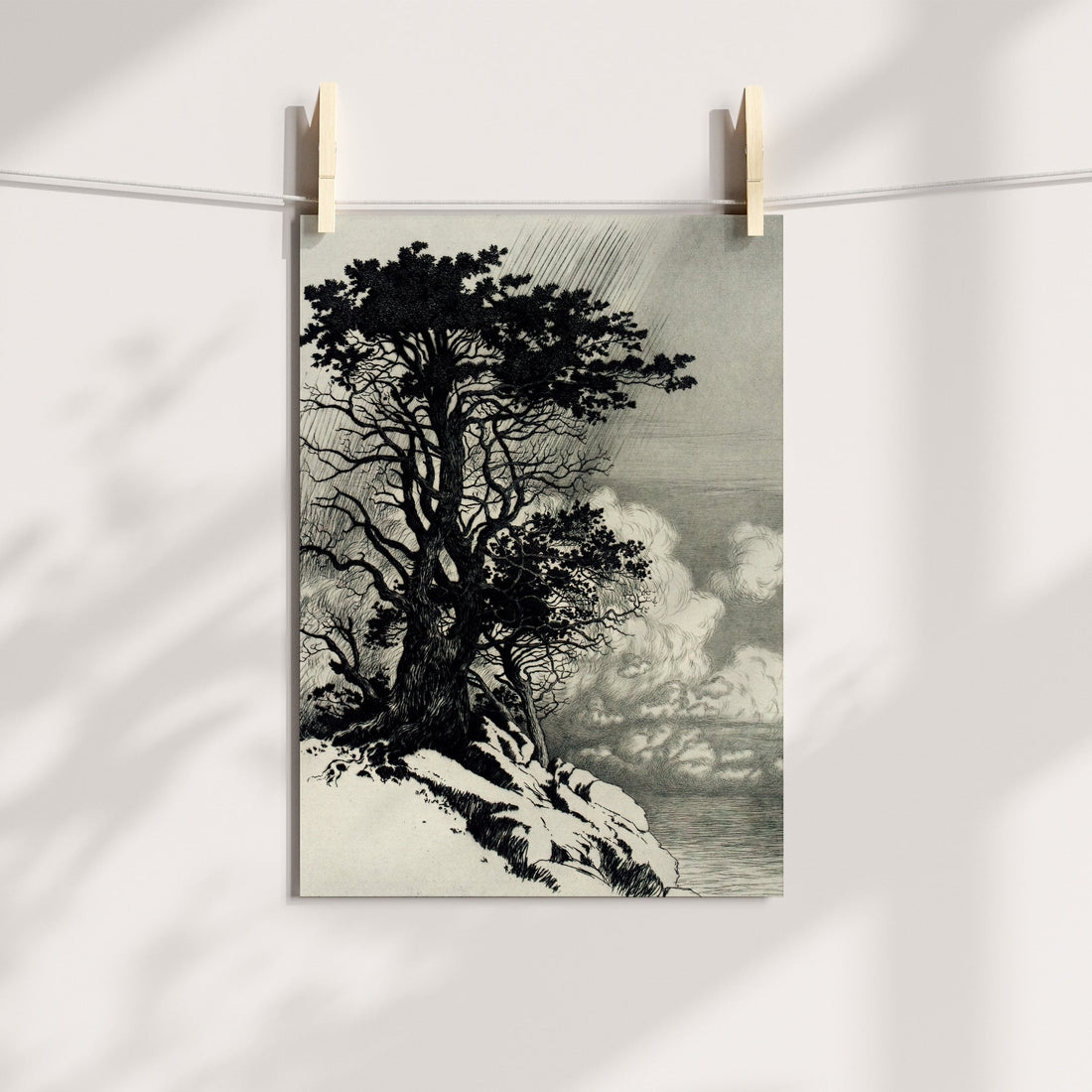 Coastal Tree Landscape Printable Art