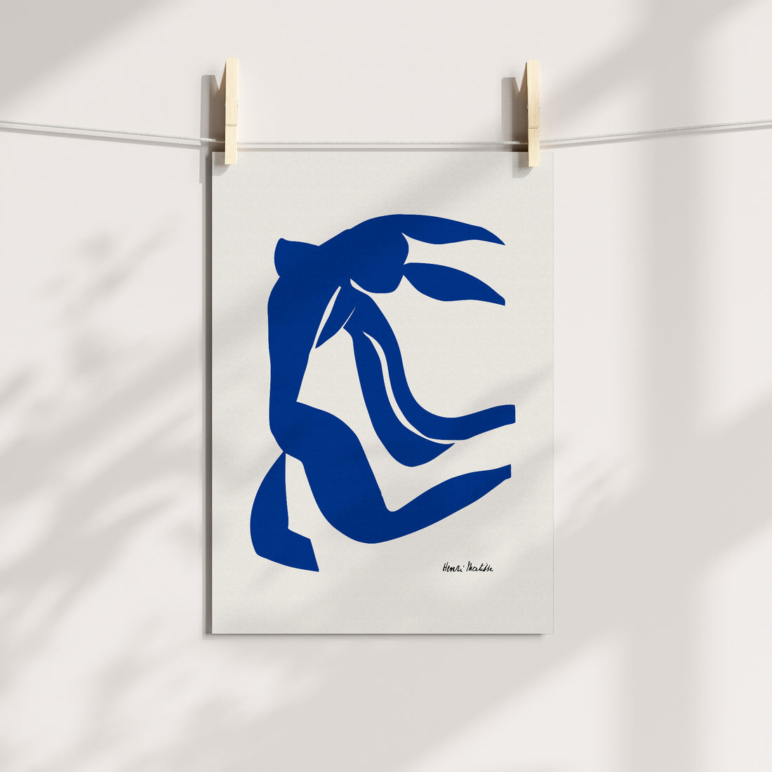 Matisse Blue Nude with Hair in the Wind Printable Art