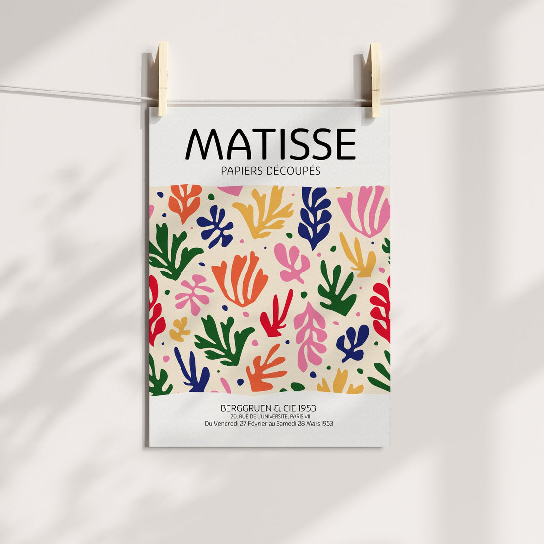 Matisse Exhibition Bright Cutouts Pattern Printable Art