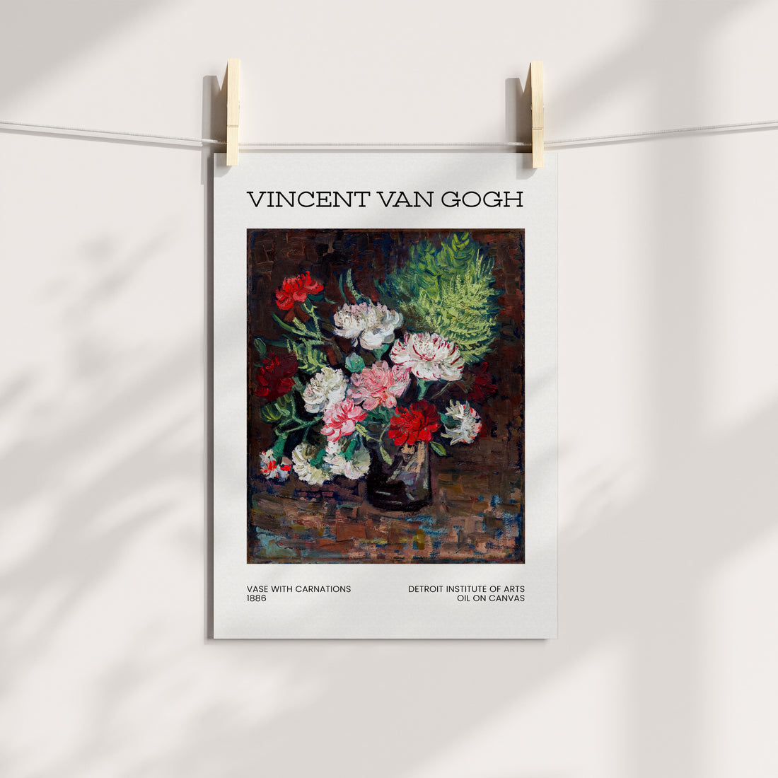 Vincent van Gogh Vase with Carnations Printable Art