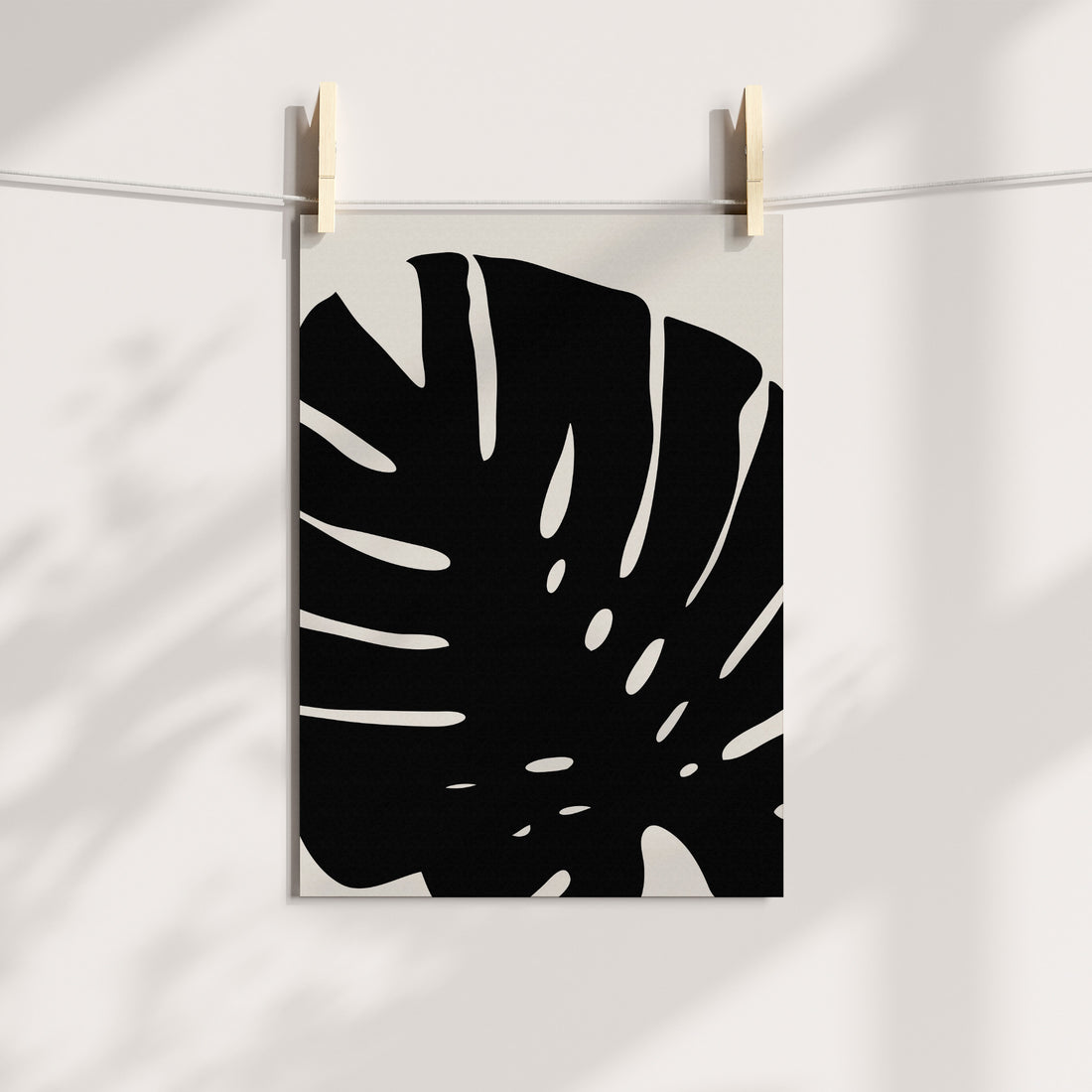Monstera Moderna - Abstract Leaf Printable Art