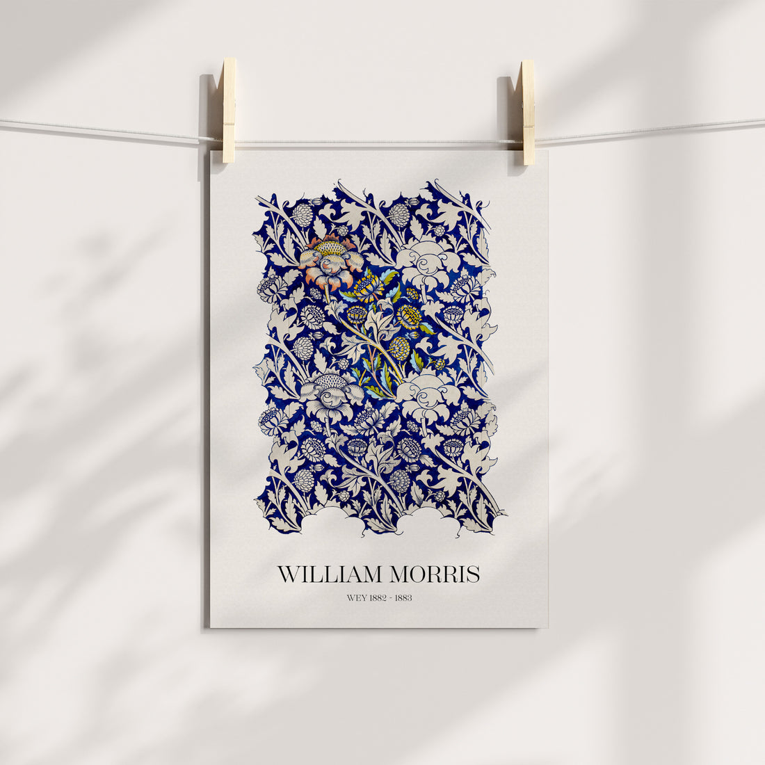 William Morris Wey - Majestic Blue Flora Gallery Printable Art