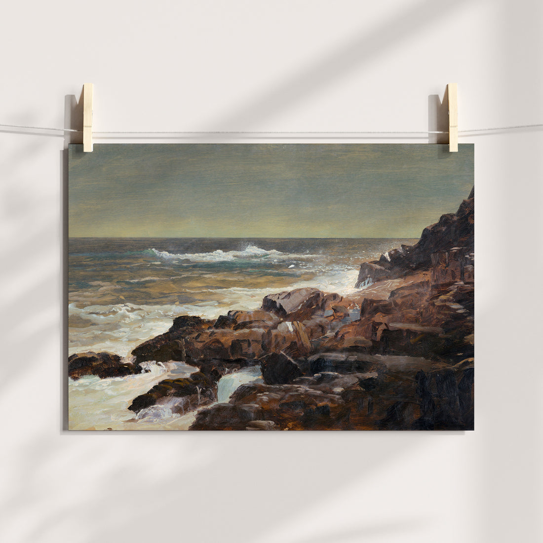 Rocky Coastline Seascape Printable Art