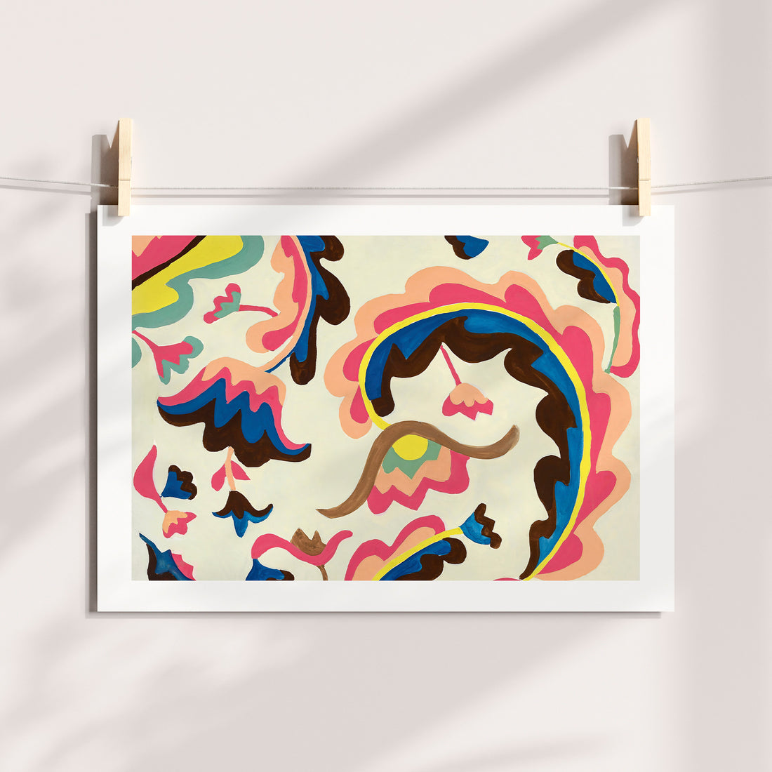 Colorful Abstract Floral Pattern Printable Art