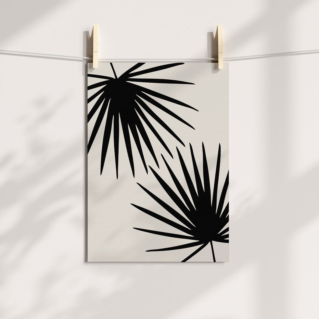 Sunburst Foliage - Abstract Palm Fan Printable Art