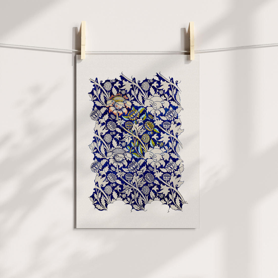William Morris Wey - Majestic Blue Flora Printable Art
