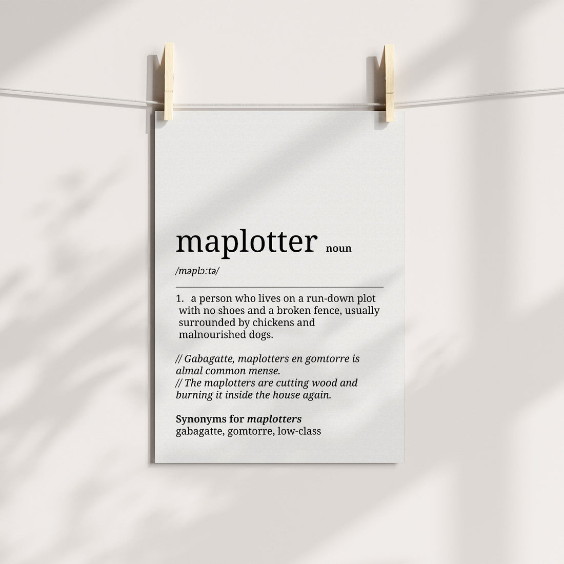Maplotter Definition Printable Art
