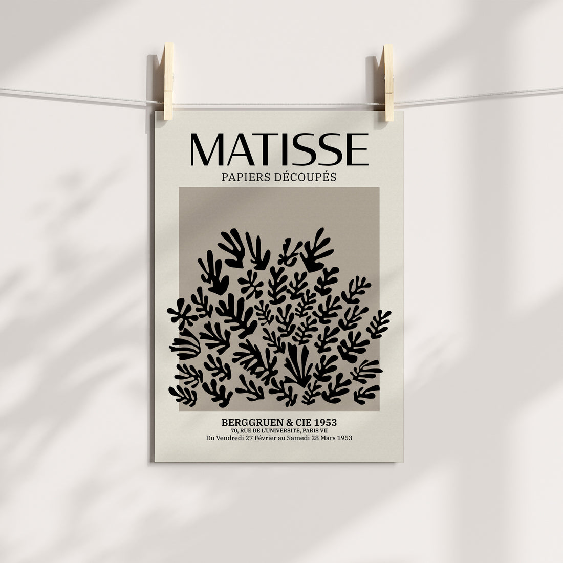 Neutral Matisse-Inspired Botanical Cascade - Henri Matisse Printable Art