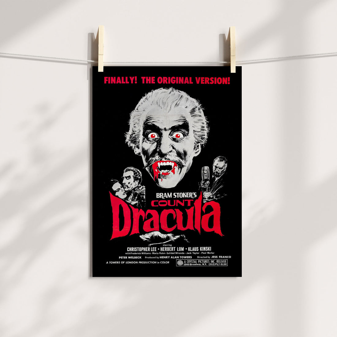 Count Dracula Vintage Movie Poster Printable Art