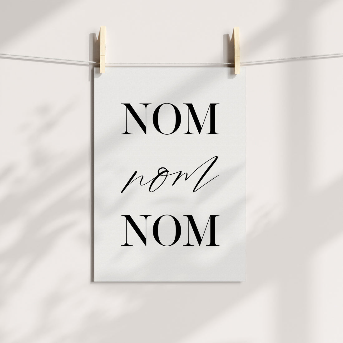 Nom Nom Nom - Kitchen Typography Printable Art