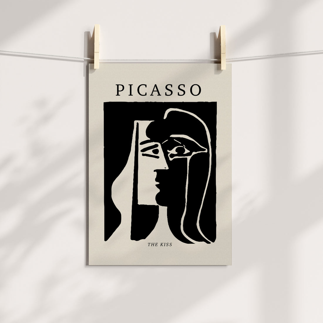 Picasso The Kiss Black Printable Art