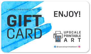 Upscale Printable Art Gift Card