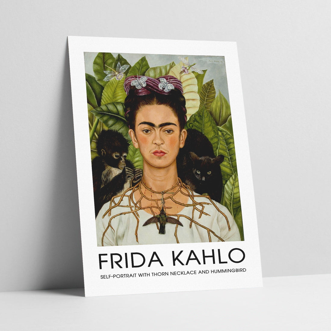 Frida Kahlo Thorn Necklace and Hummingbird Gallery Poster Art Print