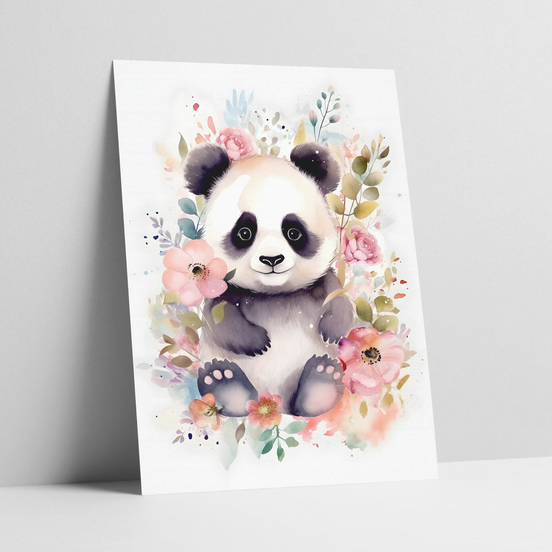 Adorable Panda Watercolor Art Print