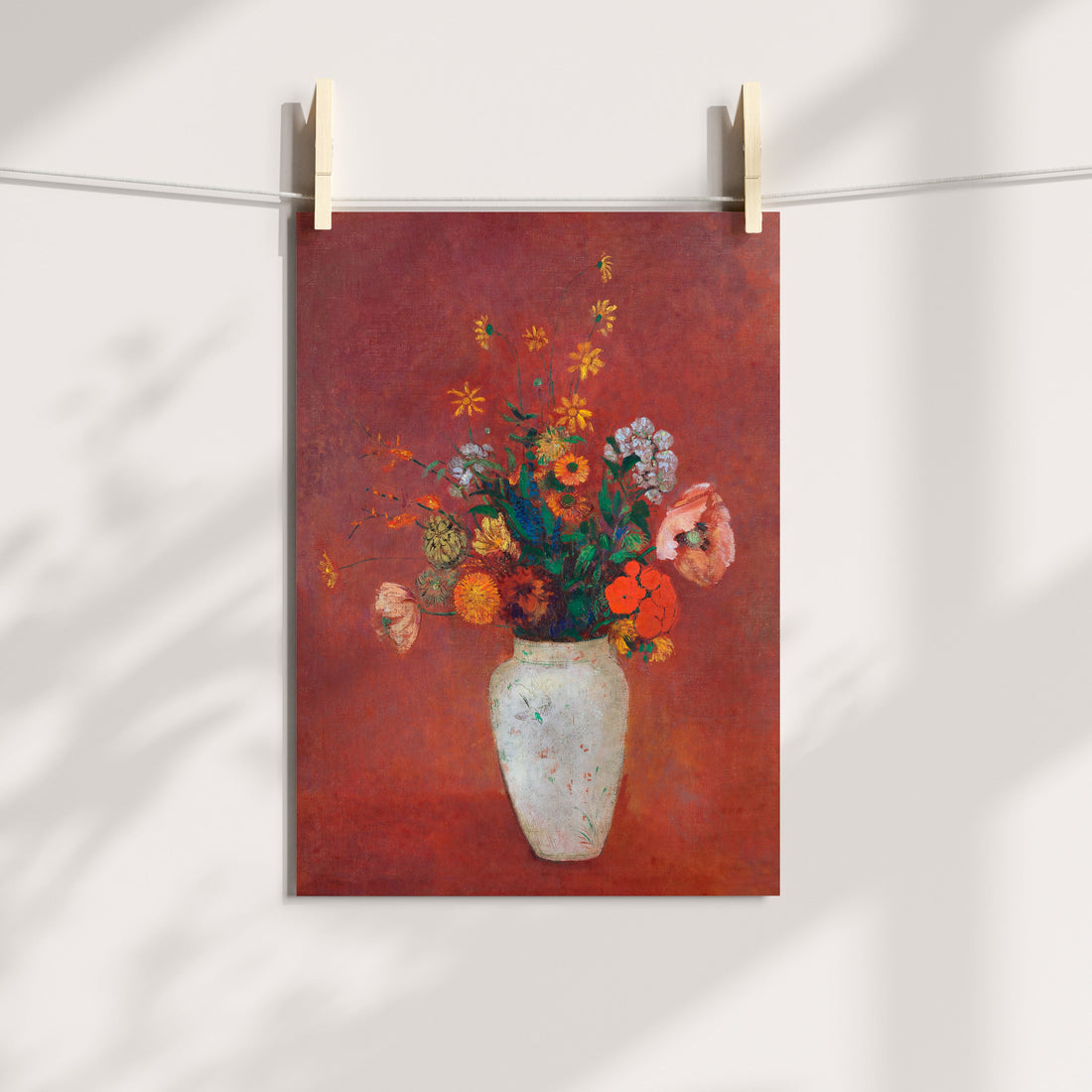 Bouquet in a Chinese Vase Printable Art